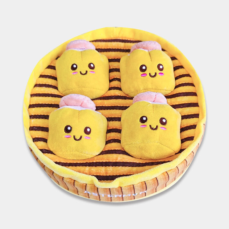 Realistic Siu Mai - Squeaky Dog Plush Toy, Suitable for Large, Medium, and Small Dogs