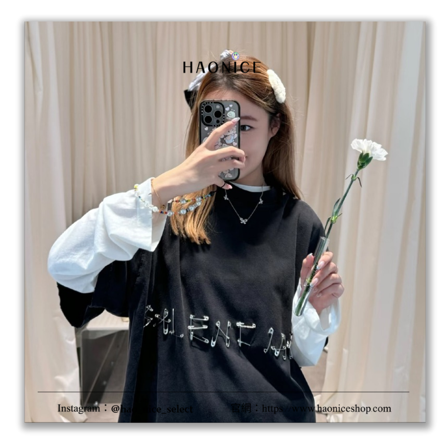 【HAO NICE】時尚尖端✨Balenciaga 巴黎世家 上海經銷商🔥別針🧷logo水洗復古 短袖 短T