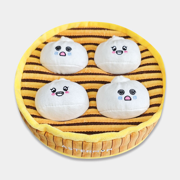Cute Xiaolongbao- Squeaky Dog Plush Toy, Suitable for Large, Medium, and Small Dogs