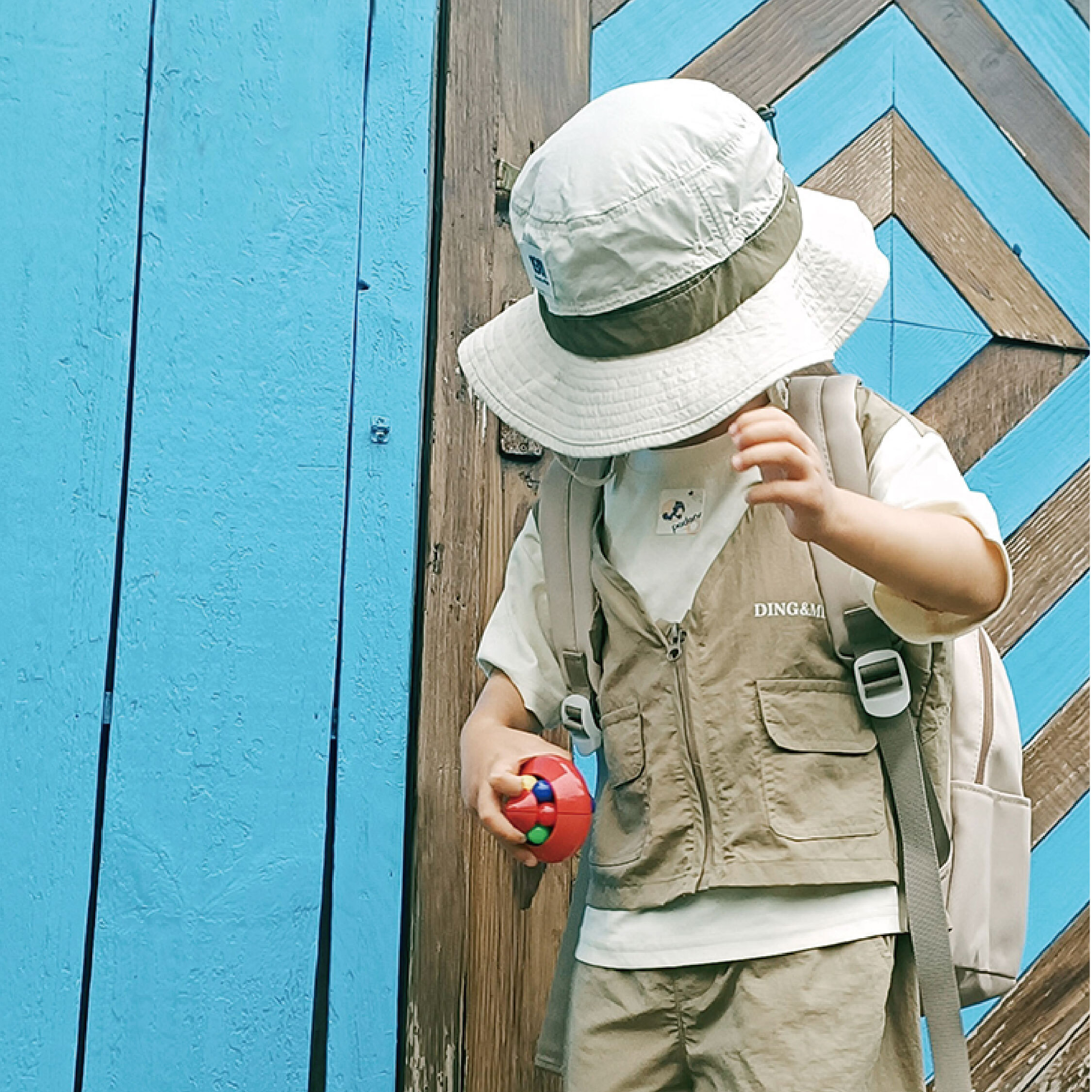 【JA1528】小冒險家網眼透氣遮陽帽＊二色