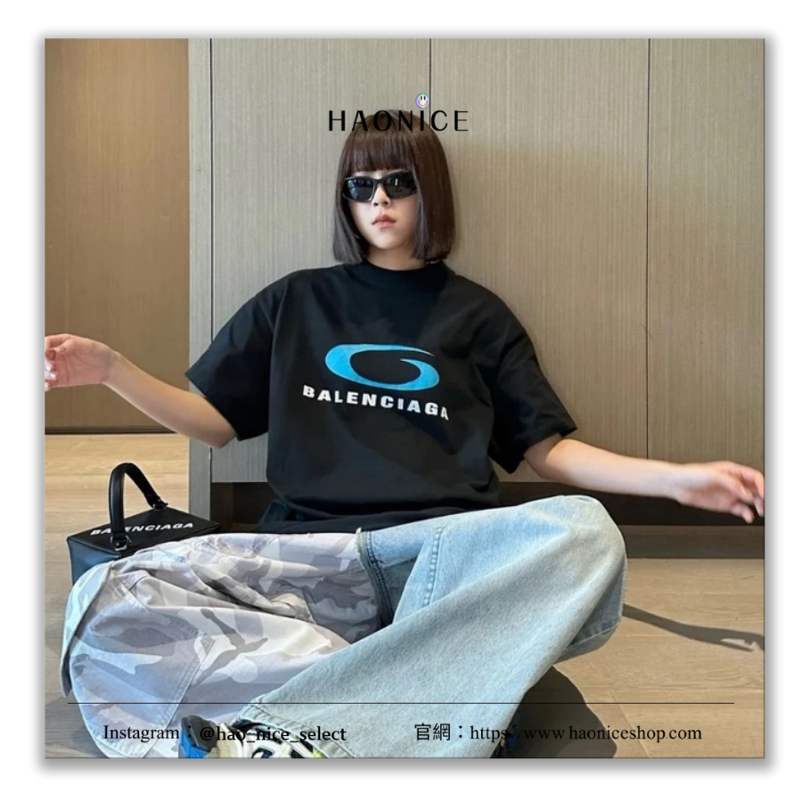 【HAO NICE】輕奢時尚✨Balenciaga 巴黎世家 上海經銷商🔥經典大藍環logo 短袖 短T