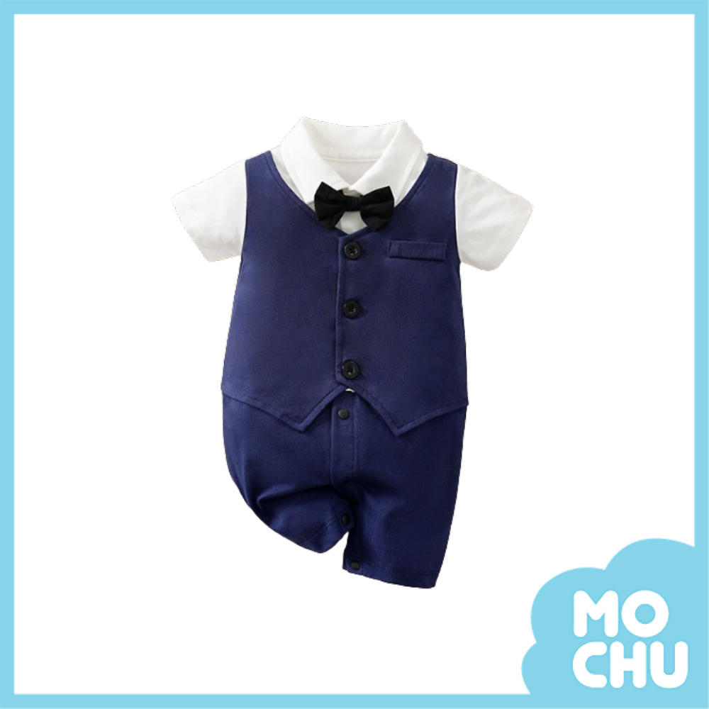 背心紳士假兩件連身衣(二色)