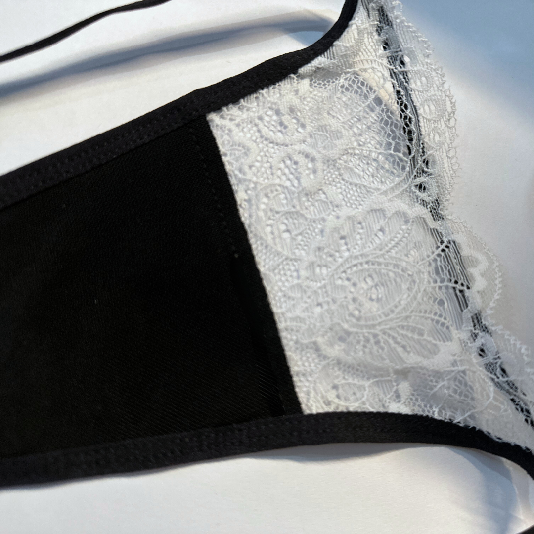 黑白透視情趣誘惑套裝 - S/M/L/XL (#81566)