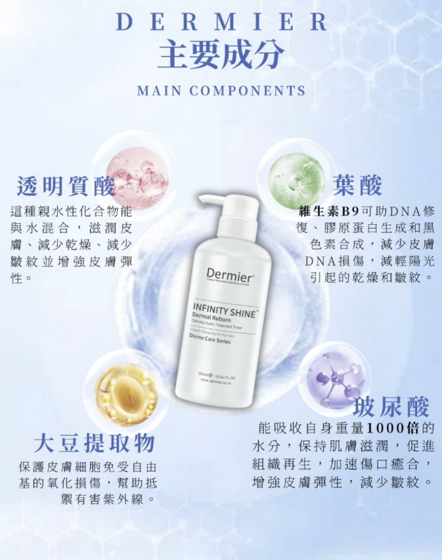Dermier嬰兒透光肌爽膚水500ml