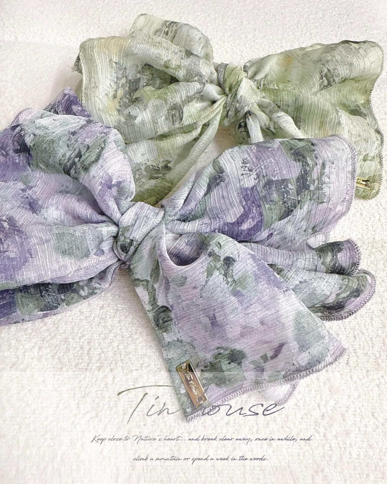 訂製-浪漫油畫印花髮夾