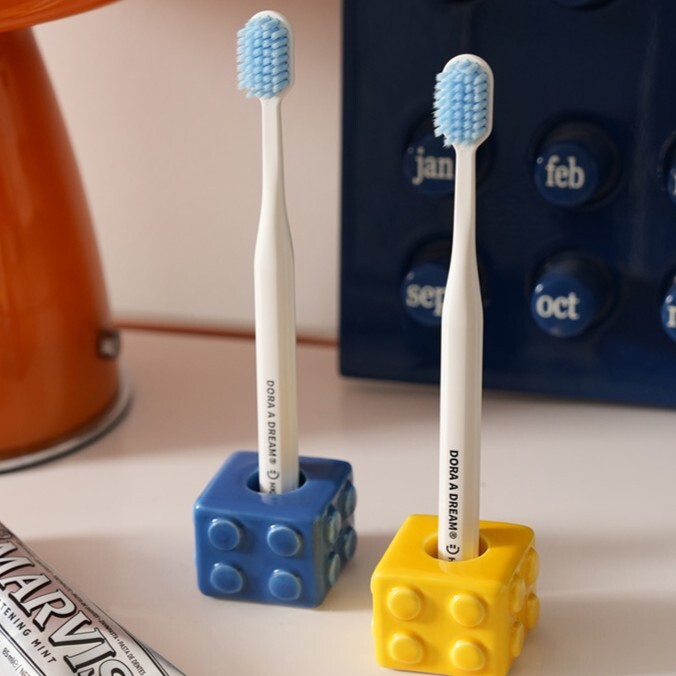 《6077》彩色積木陶瓷牙刷底座