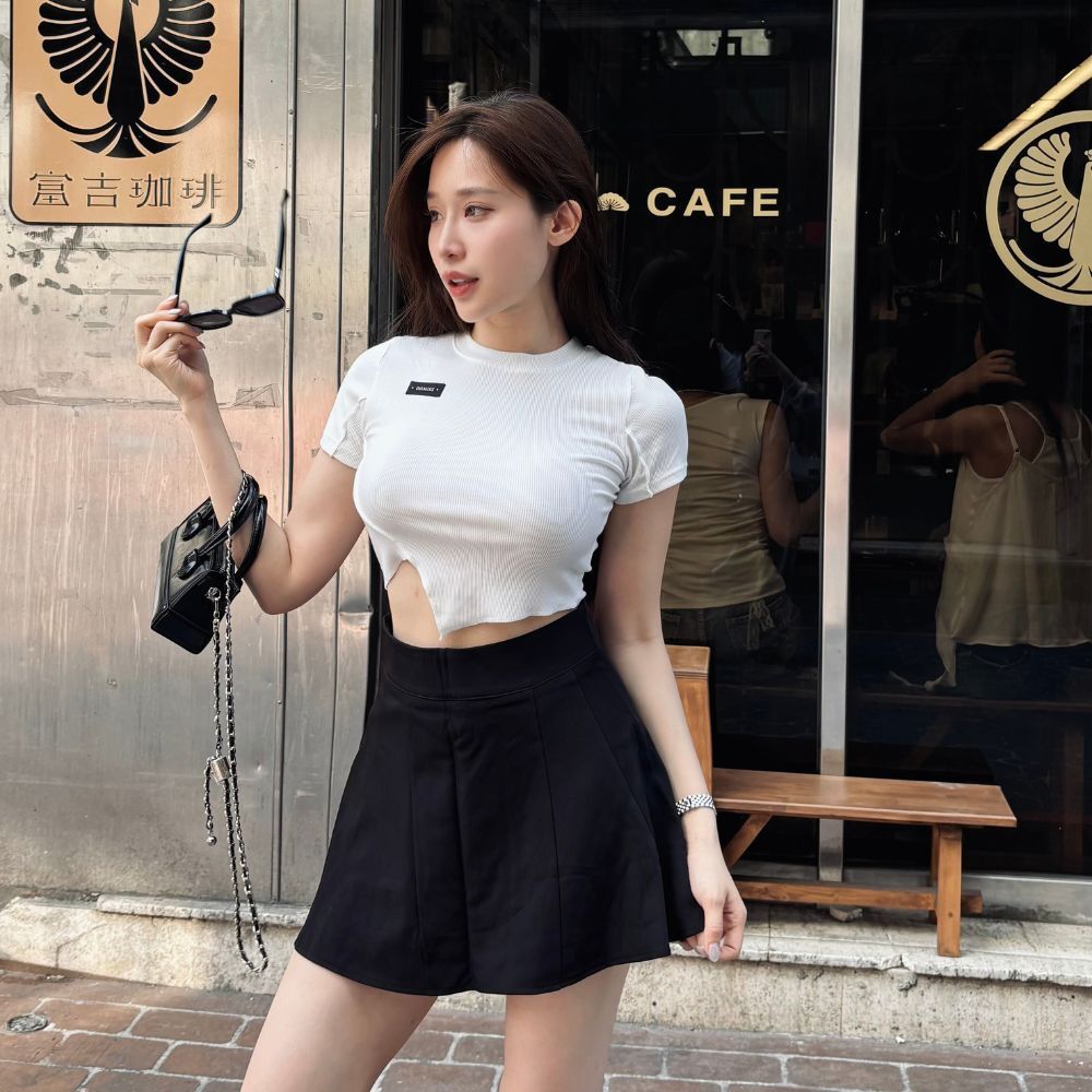 【DOMISS自訂】新增色! 還不收編車標圓領短版T恤 上衣 圓領上衣 (現貨)