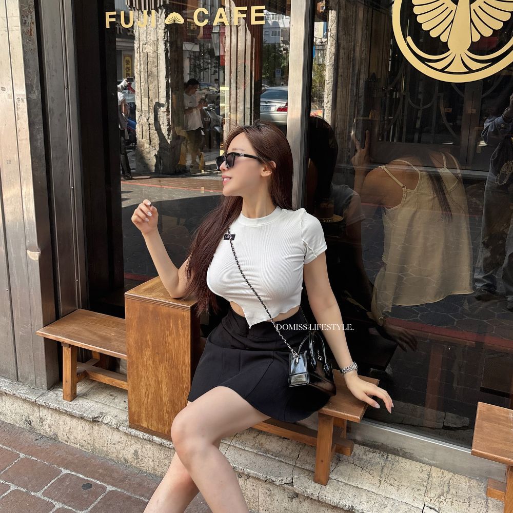 【DOMISS自訂】新增色! 還不收編車標圓領短版T恤 上衣 圓領上衣 (現貨)