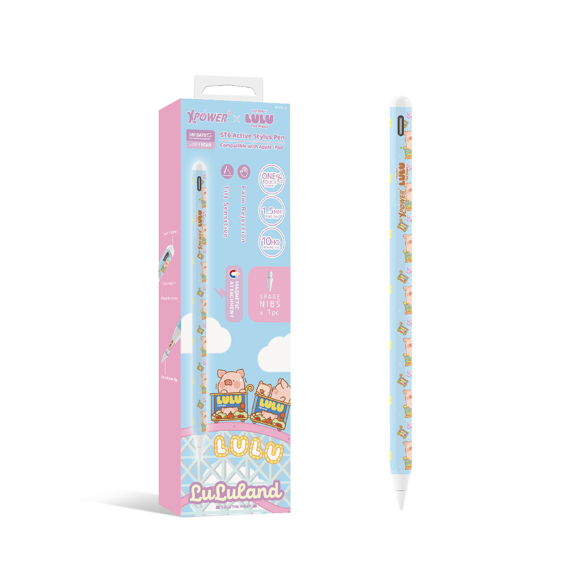 XPower x 罐頭豬LuLu🐷ST6磁吸主動式觸控筆L3 (Apple iPad專用)