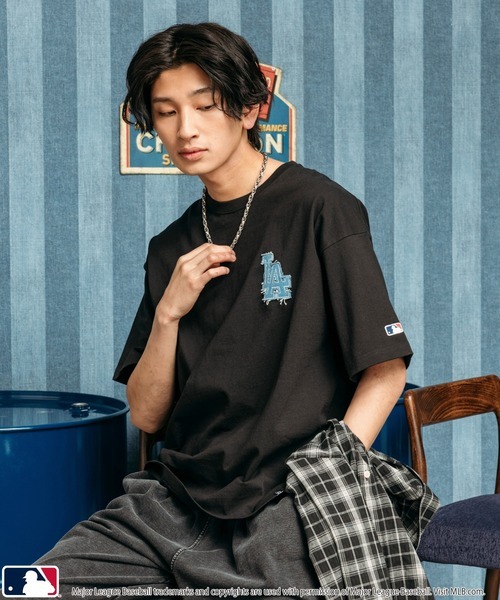 日版 MLB x PUBLUX 別注 Damaged Patch Logo T-Shirt