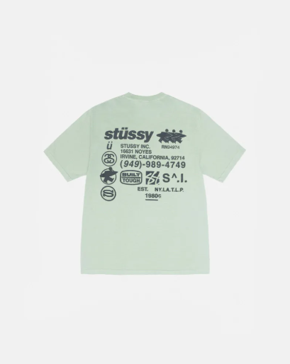 2024AW STUSSY DNA PIG DYED TEE 衝浪 LOGO 水洗 短T L