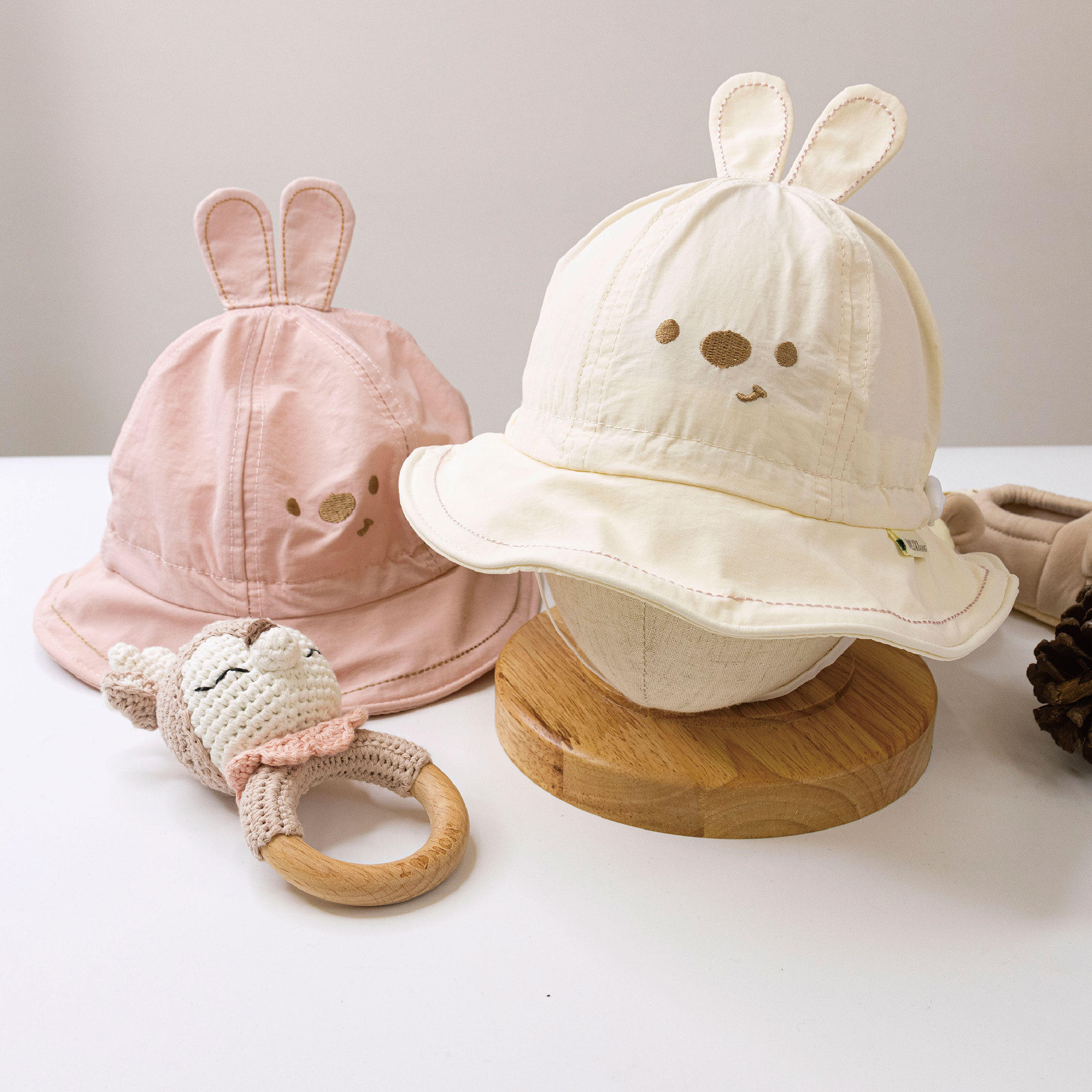 【JA1523】兔兔速乾軟骨帽簷漁夫帽＊二色