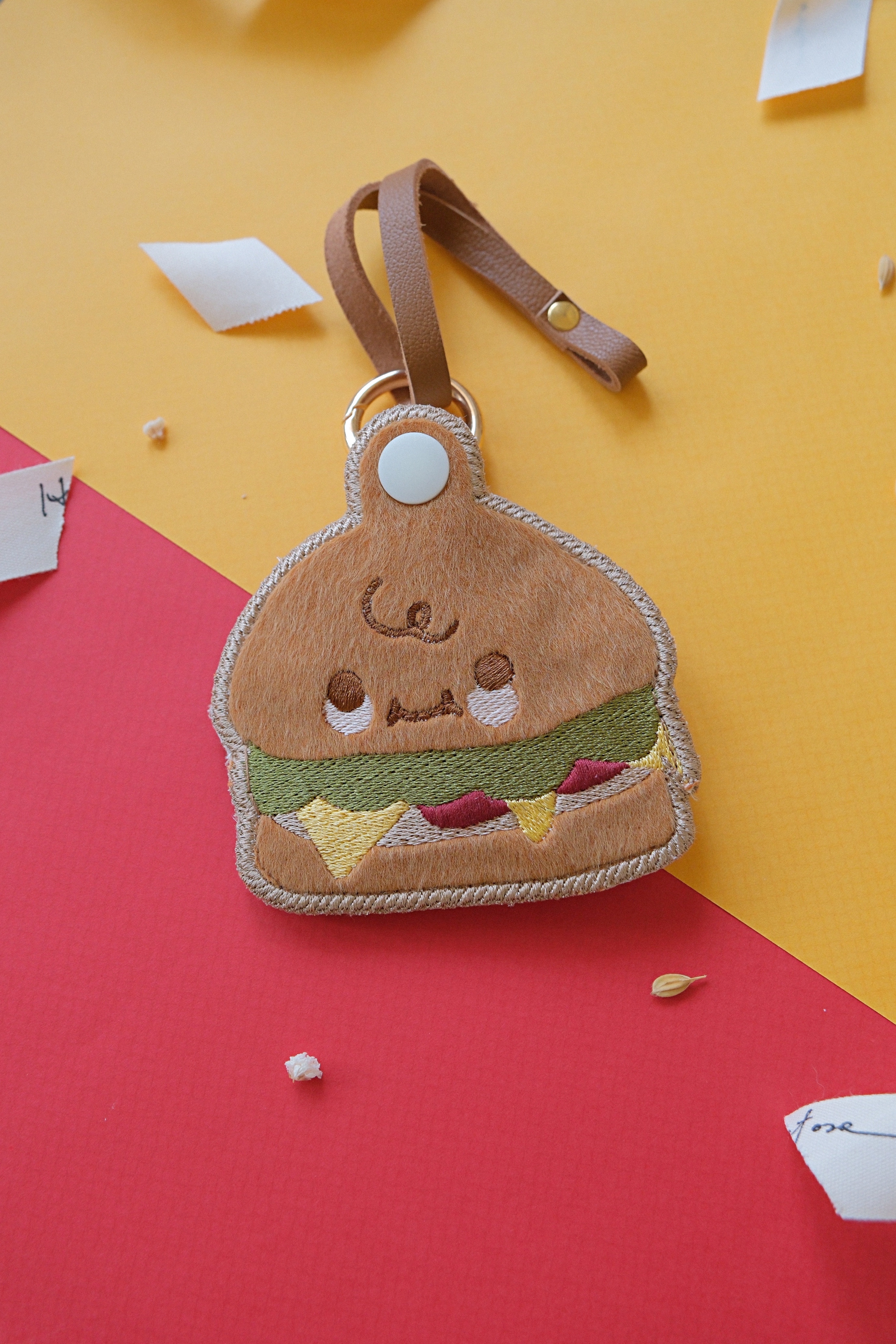 Hi Y.P store-刺繡萬用皮飾-獨家設計-漢堡