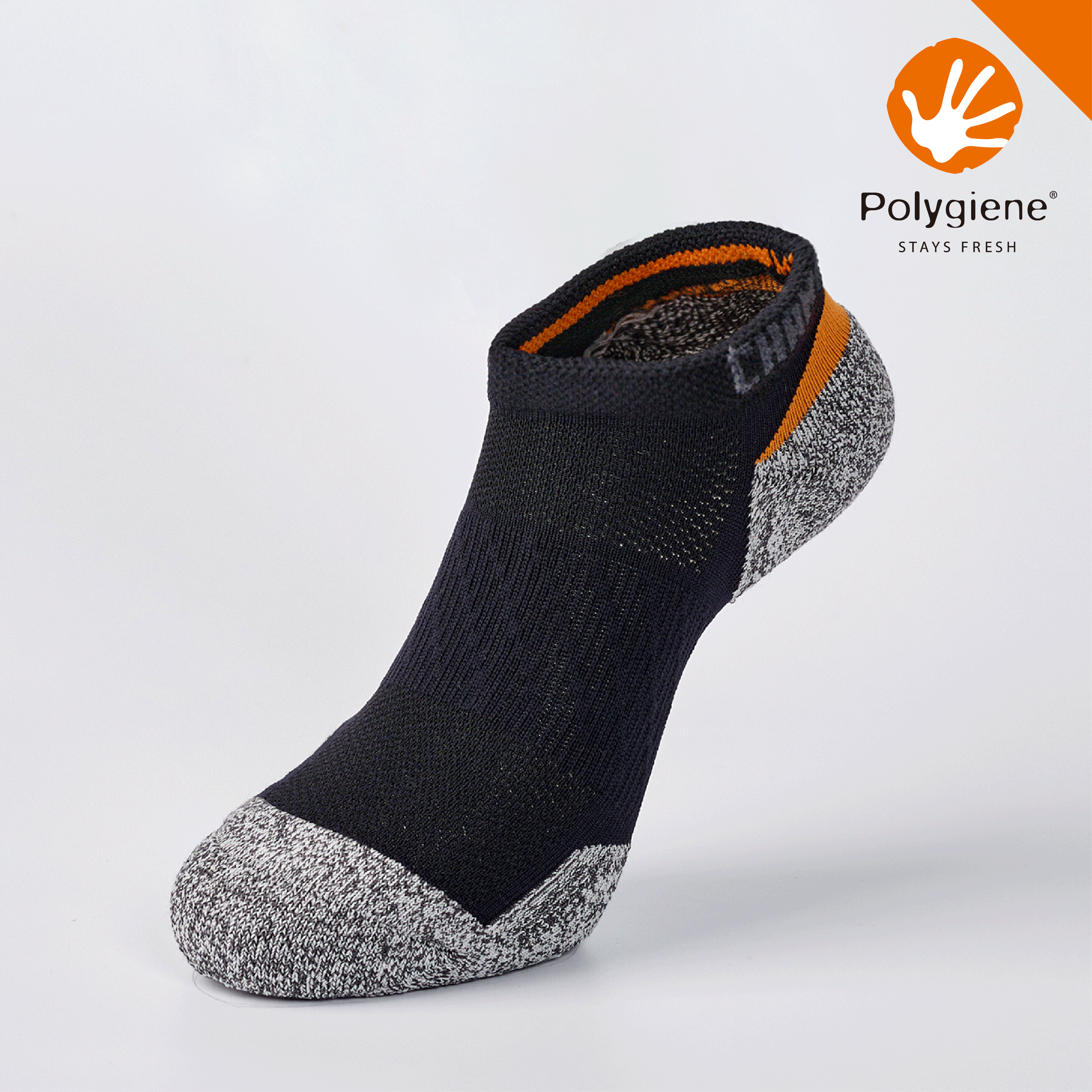 COOLMAX抗菌運動踝襪〈黑〉