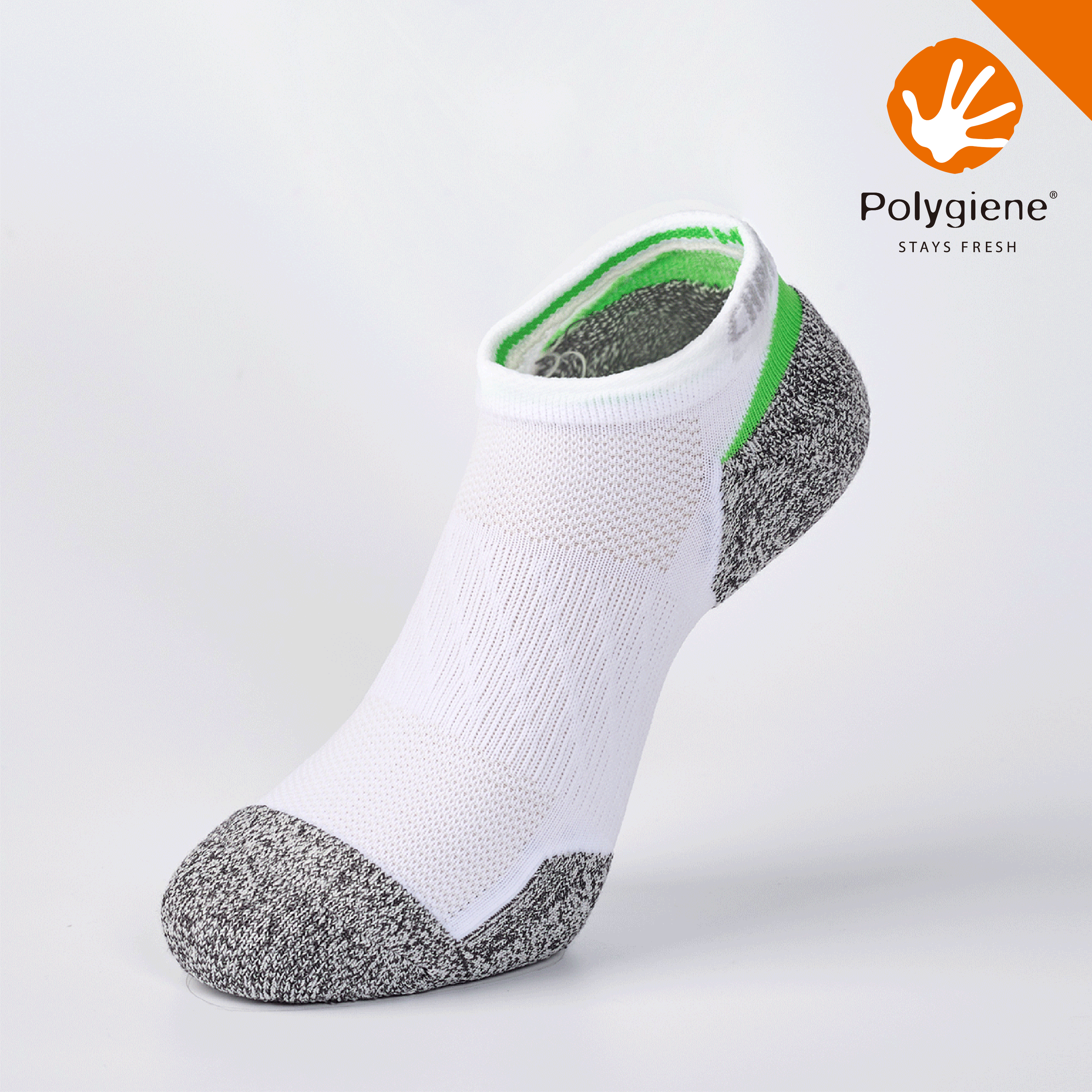 COOLMAX抗菌運動踝襪〈白〉