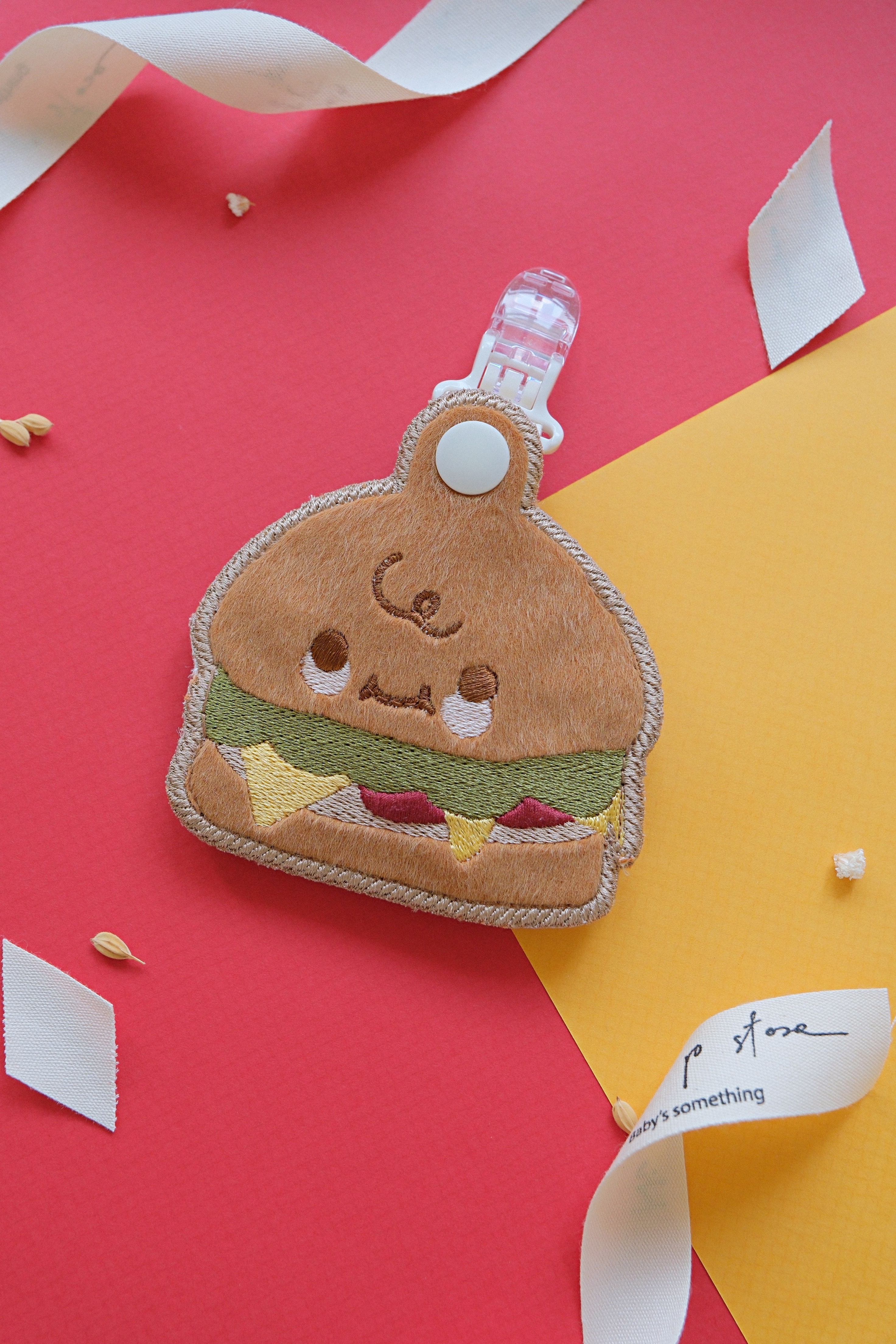 Hi Y.P store-刺繡平安符袋-獨家設計-漢堡