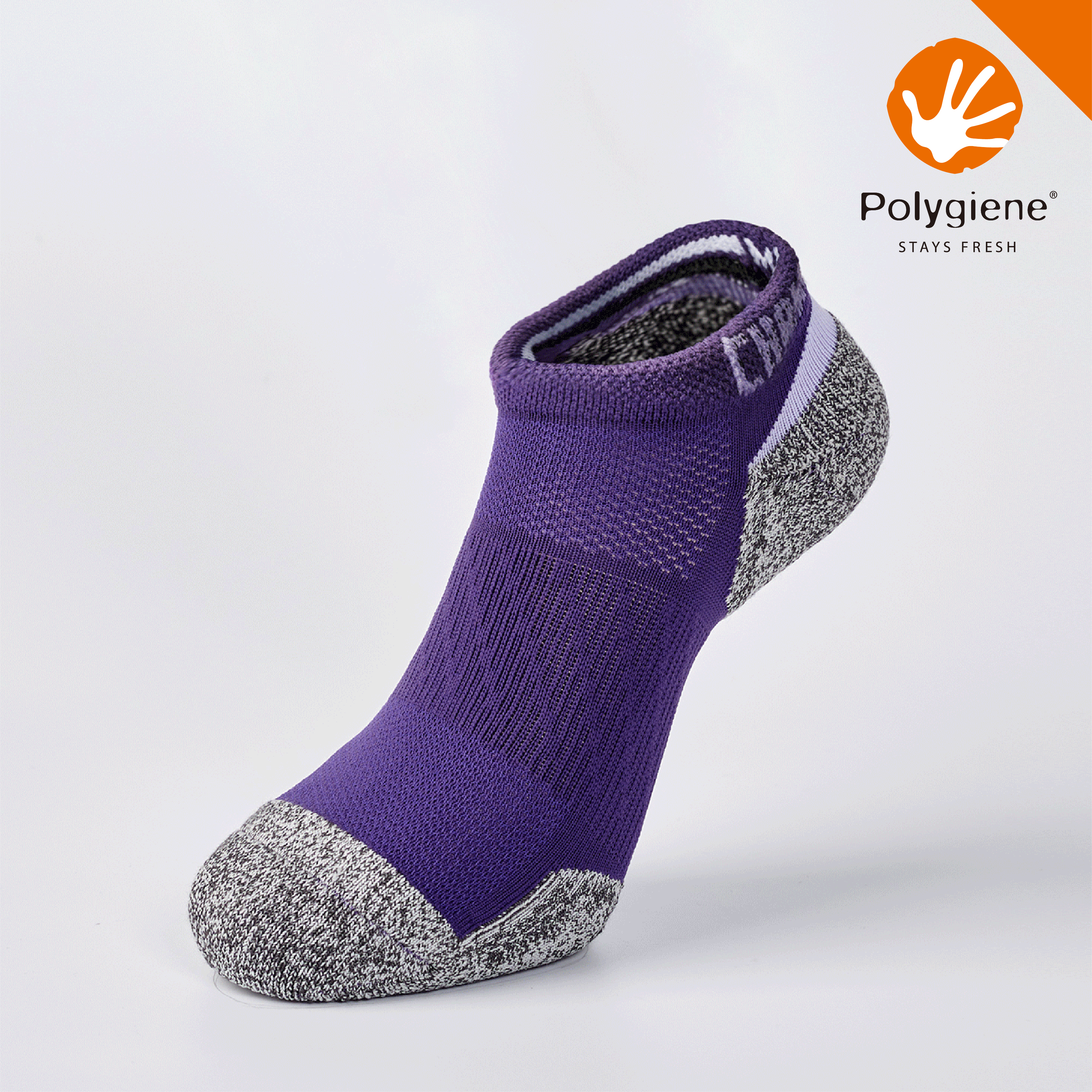 COOLMAX抗菌運動踝襪〈中紫〉