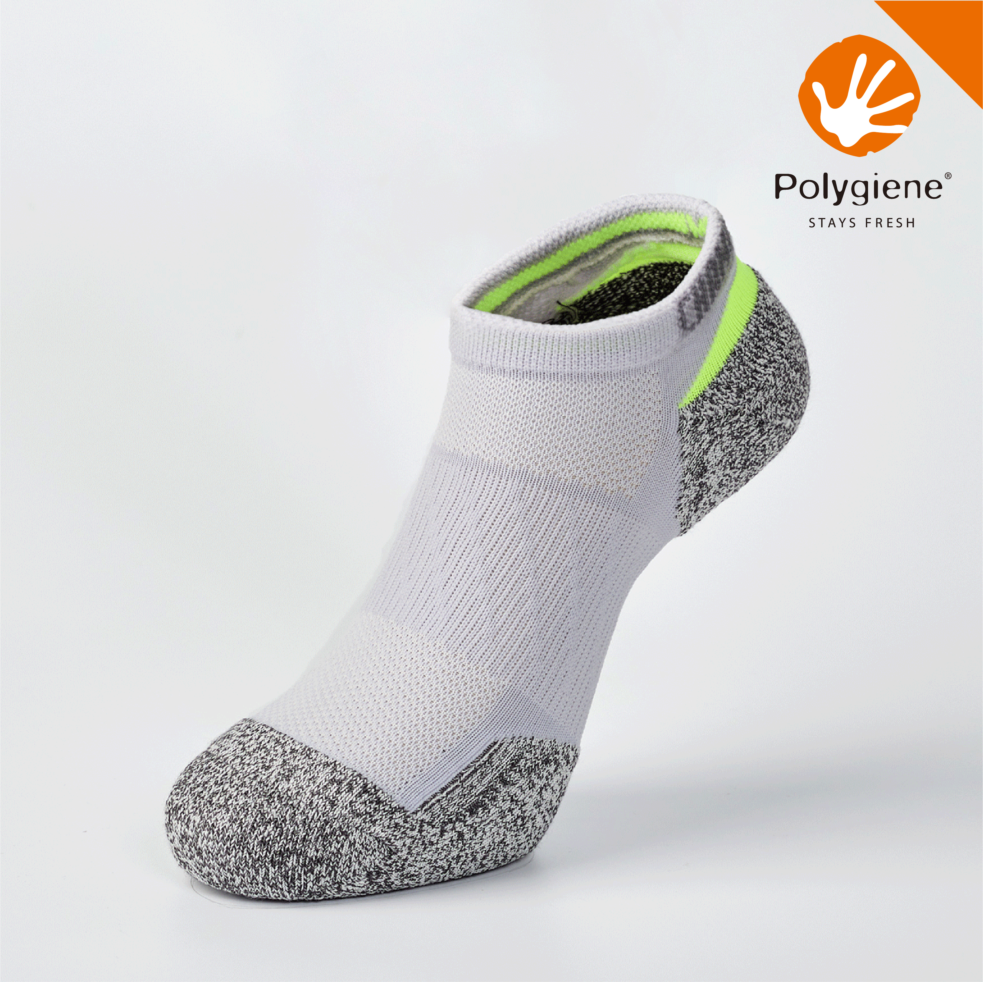 COOLMAX抗菌運動踝襪〈淺灰〉