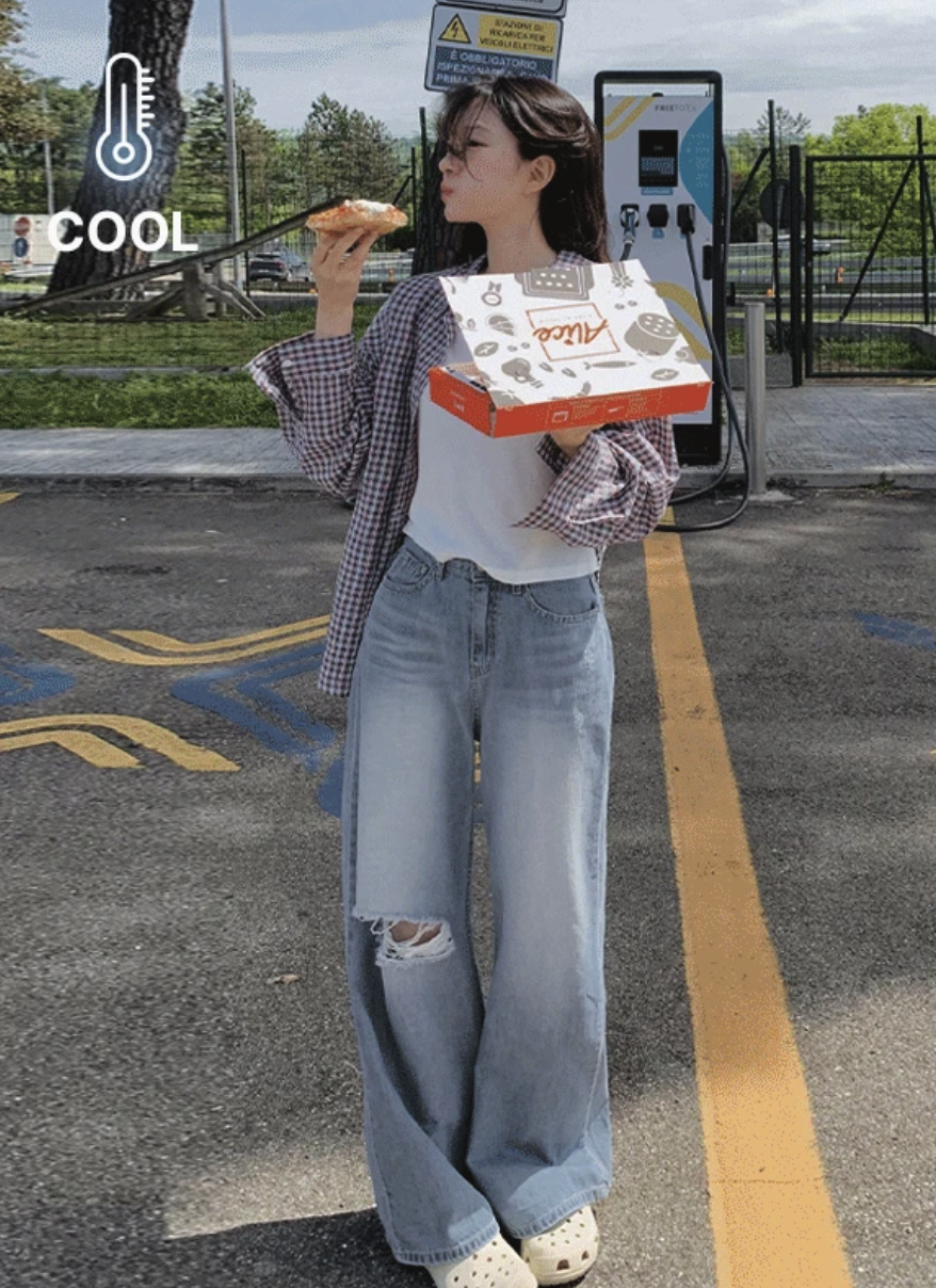 預訂｜SLOWAND #SLOWMADE 破洞感牛仔褲 (One Color)