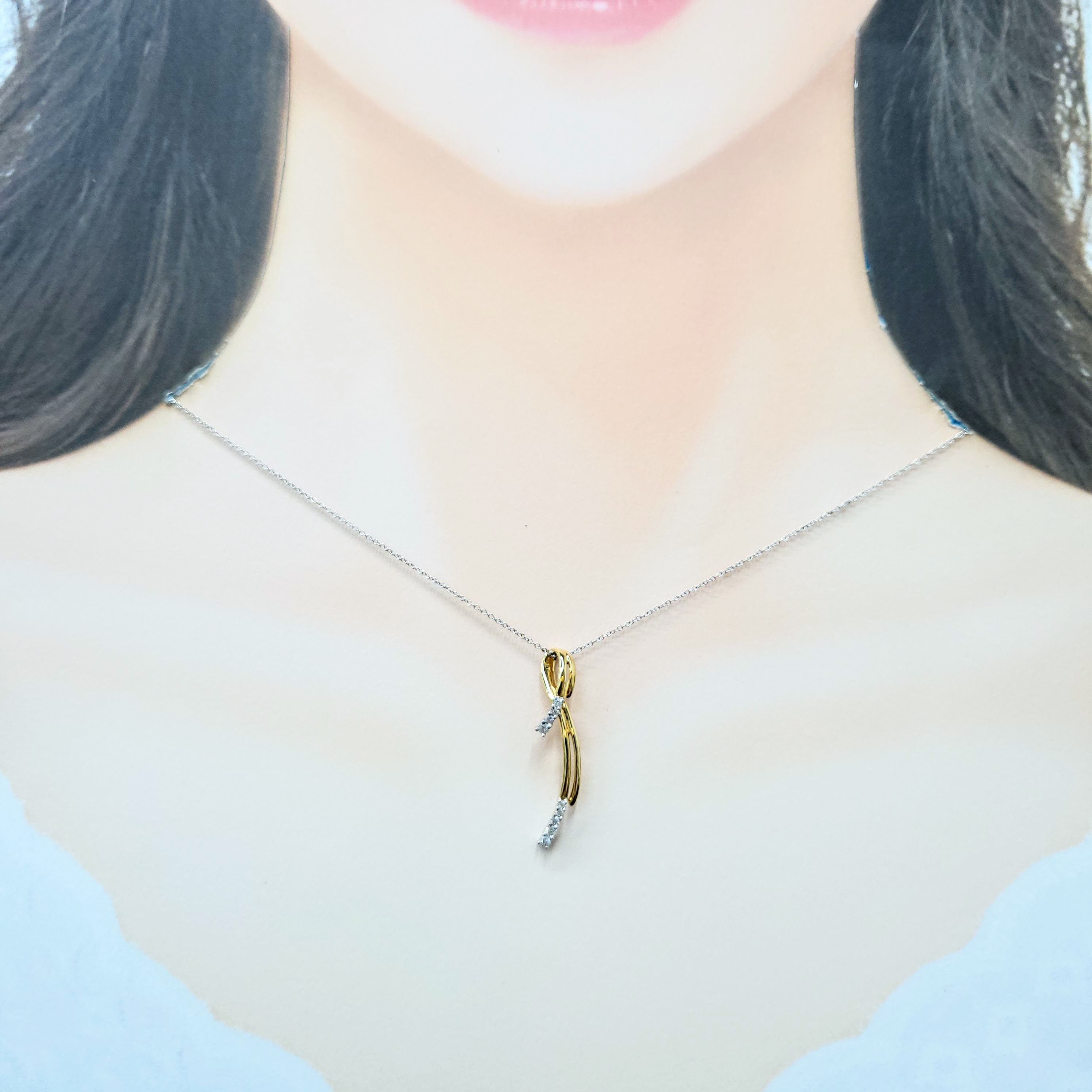 全新18K金13份鑽石吊墜