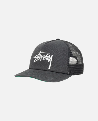 2024AW STUSSY MD BIG STOCK MESH CAP 水洗 字體 LOGO 帽子 卡車帽