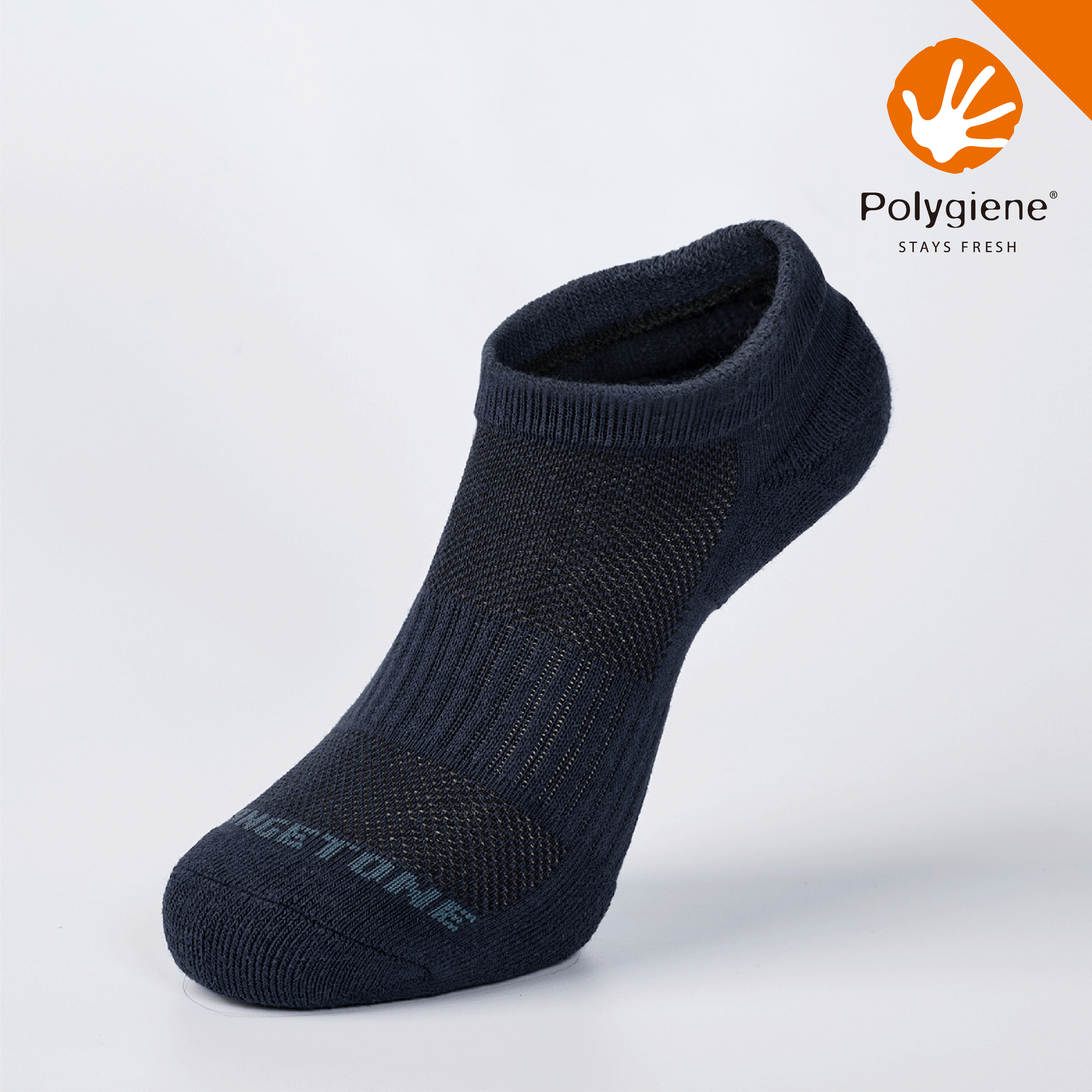 素面抗菌運動踝襪〈深藍〉