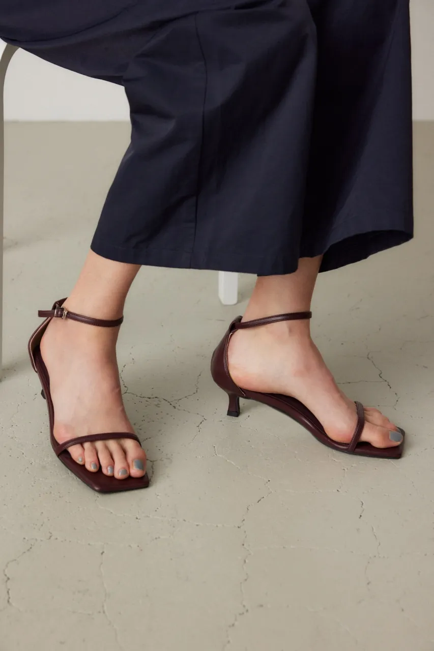 [現貨出清優惠]折扣 crie conforto 扣環繩帶高跟涼鞋 紅M