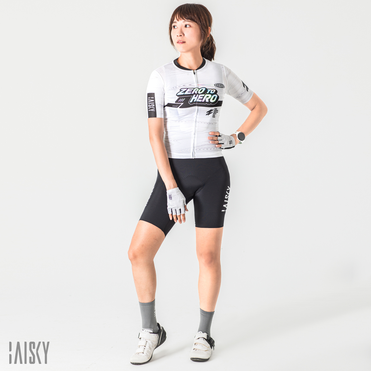 女款空力短車衣 蛻變 灰