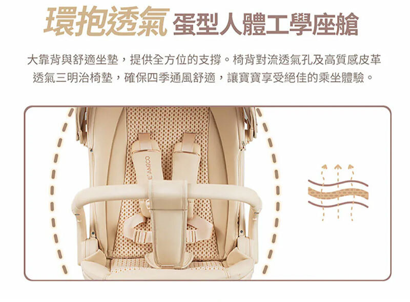 BEBE' AMICO，X7 輕奢小休旅雙向手推車