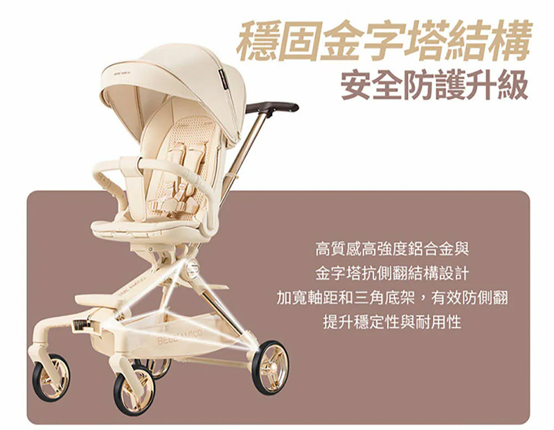 BEBE' AMICO，X7 輕奢小休旅雙向手推車