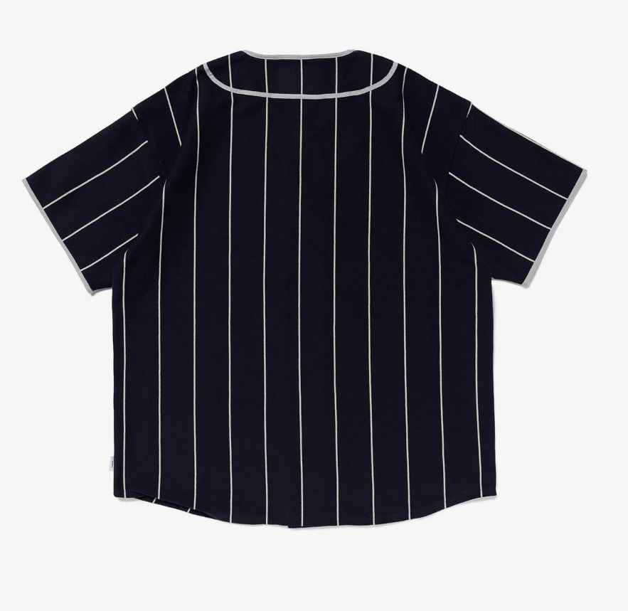 【WTAPS】CONTAINING 02/ SS / COTTON NAVY L WTAPS LEAGUE / SS / COTTON Baseball Shirt - Navy