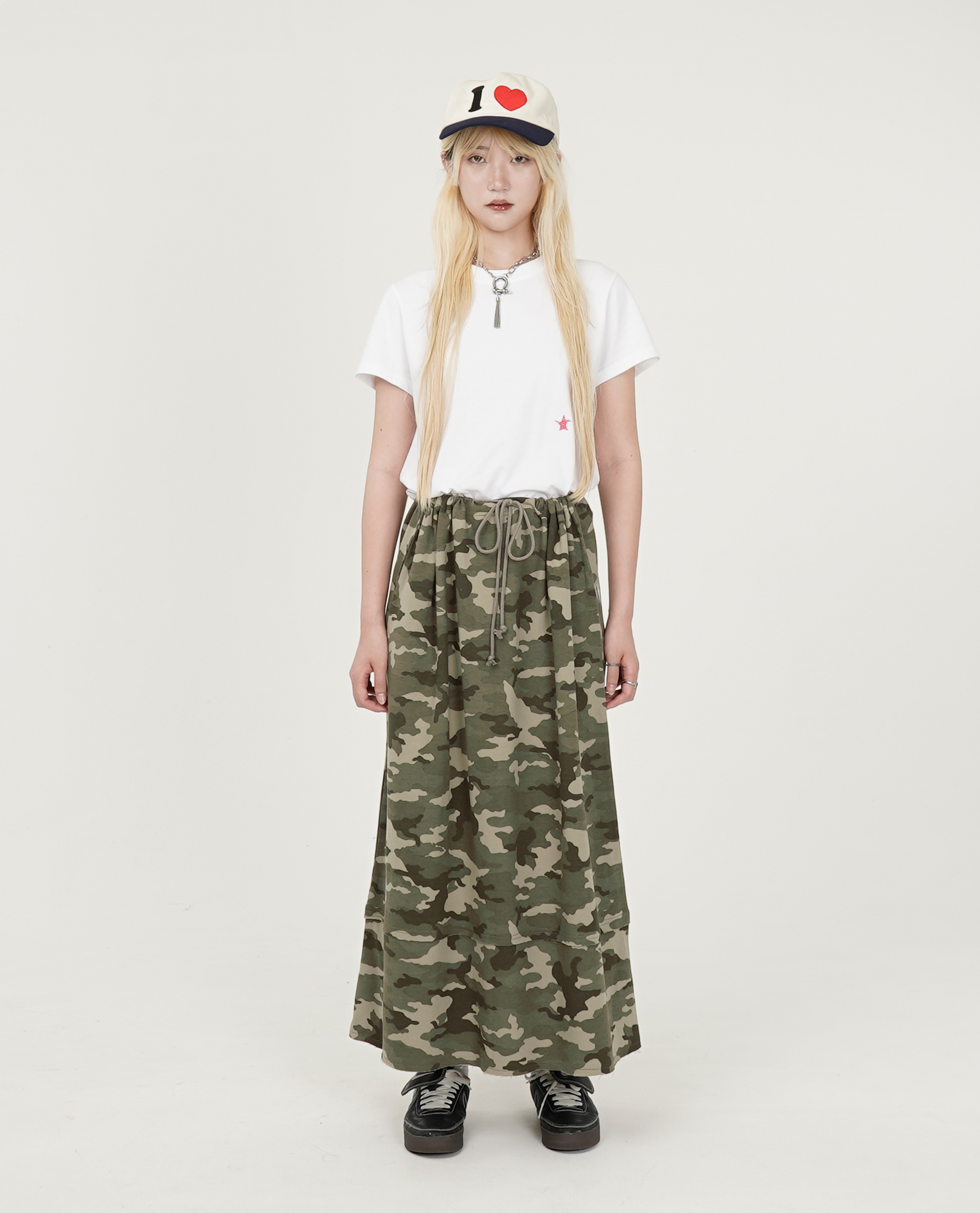 WEBHOUSE Twister Star Sweat Long Skirt - 25SS