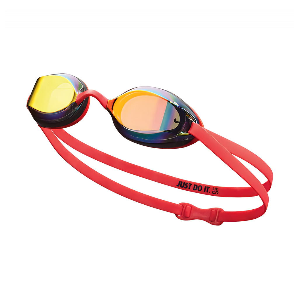 中性 Legacy Comfort 競賽鍍膜泳鏡 - 紅