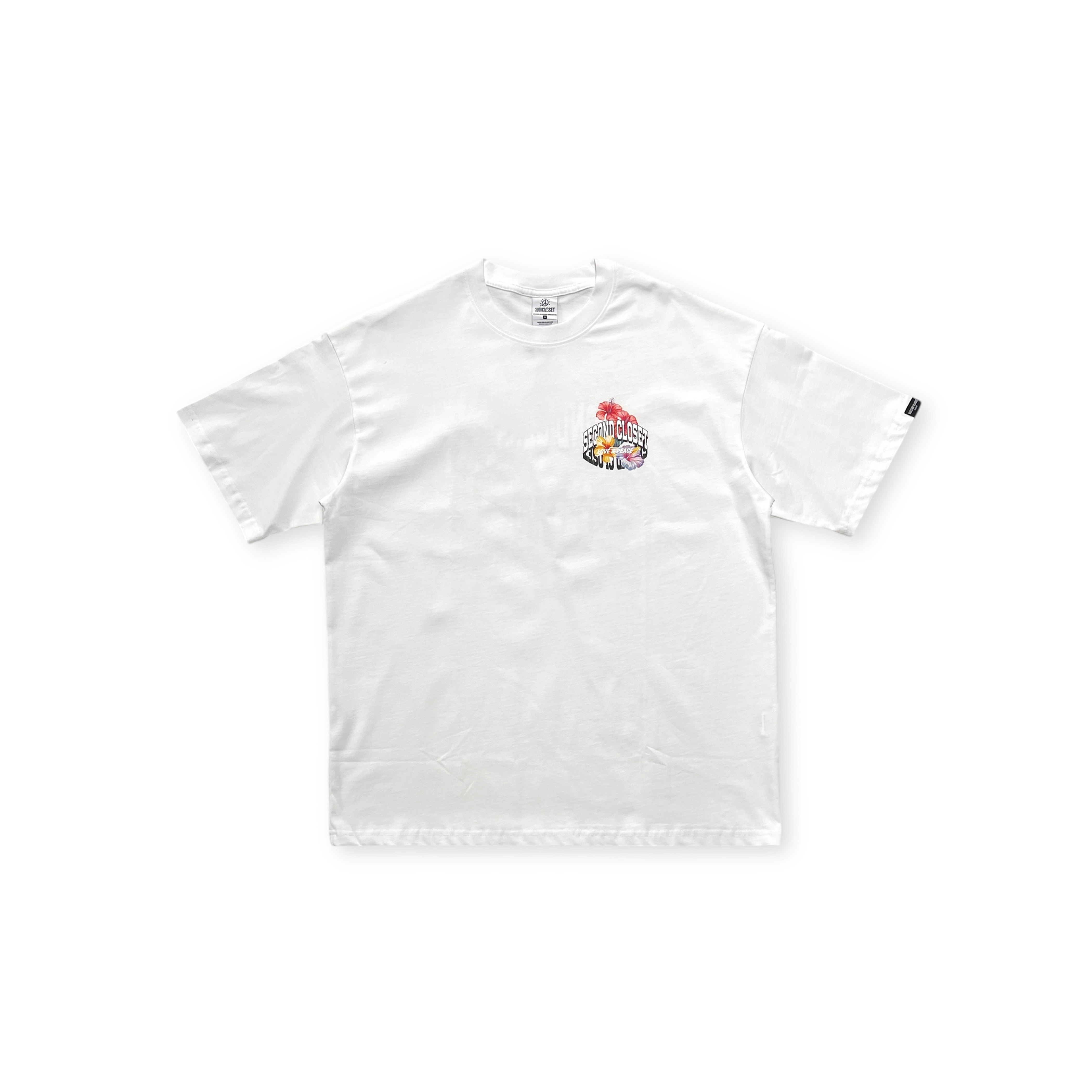 2nd Closet Summer Flowers Tee - White | 25-TE36