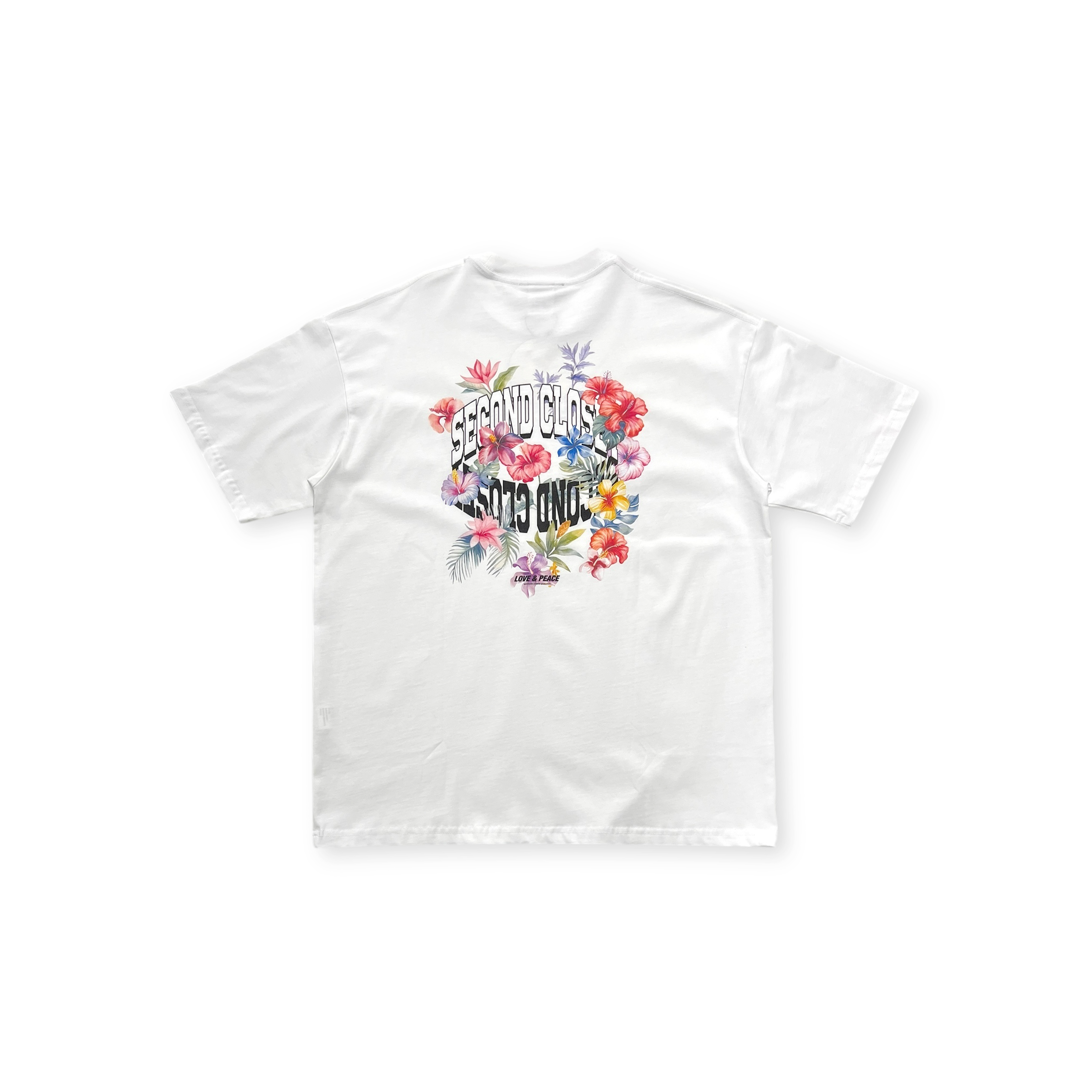 2nd Closet Summer Flowers Tee - White | 25-TE36