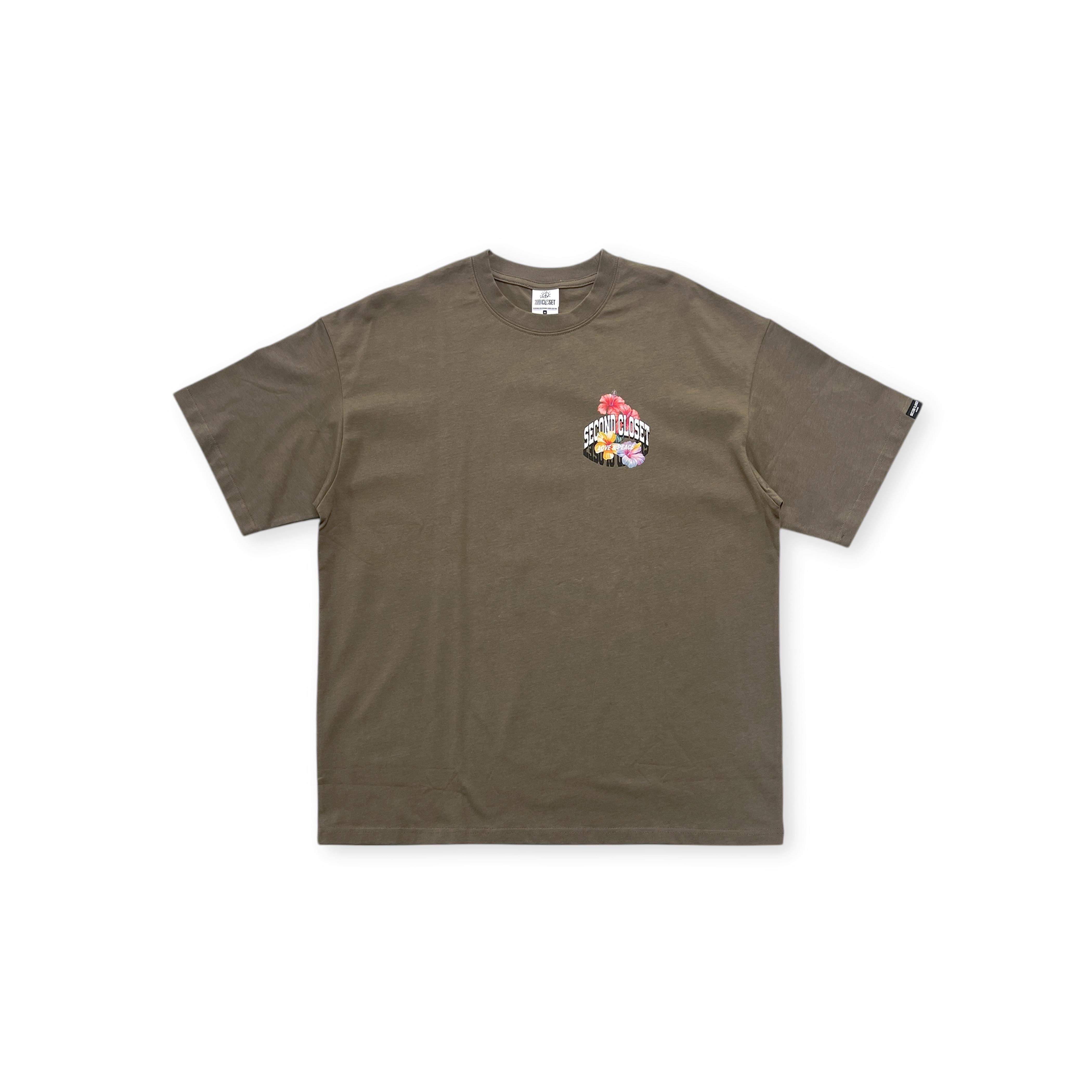 2nd Closet Summer Flowers Tee - Olive | 25-TE36