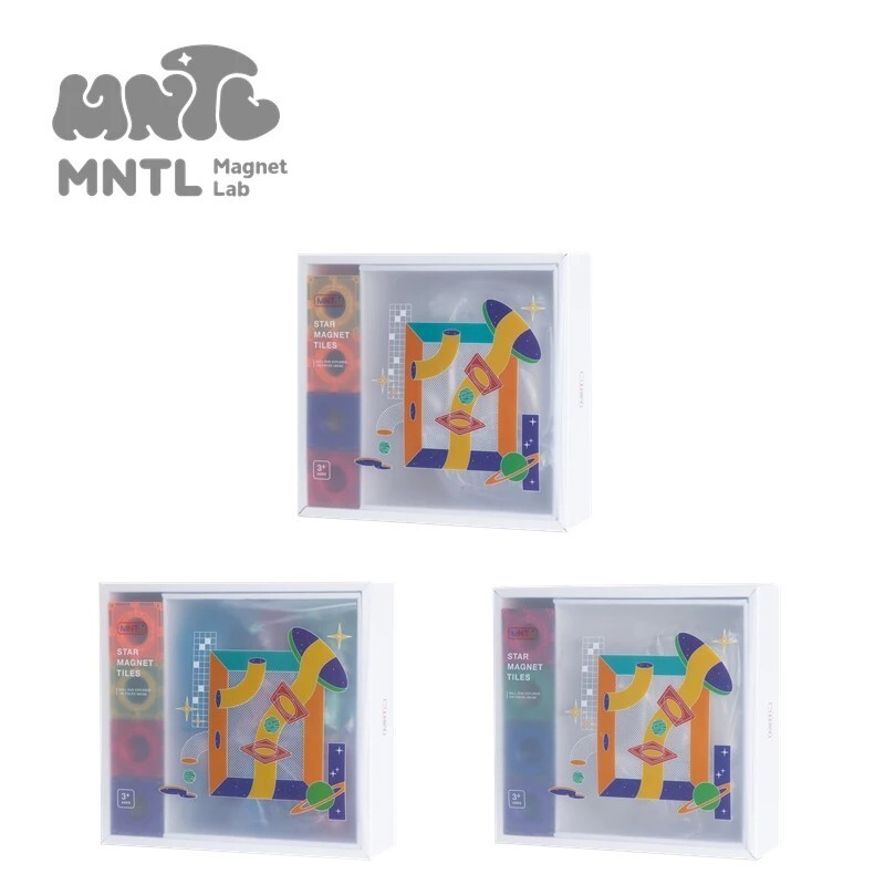 【樂森藥局】MNTL 磁力片 球道探險家組合 Ball Run 100pcs 經典透明／粉彩透明