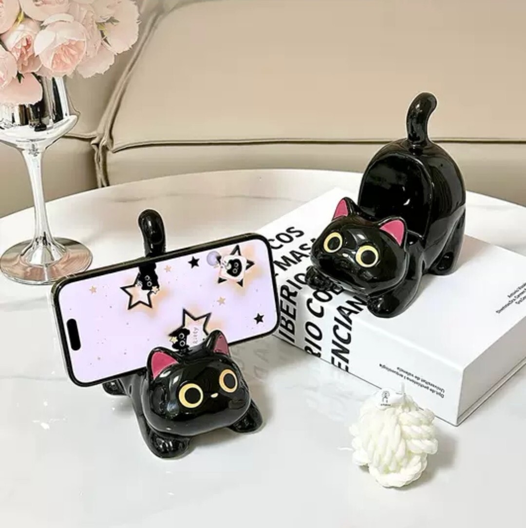 大眼貓陶瓷手機架