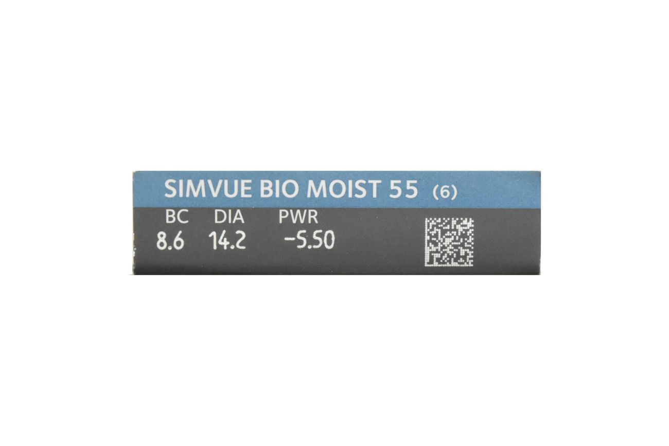 Simvue Bio Moist 55 1 Month Disposable Coopervision contact lens 6 pcs/Box Aspheric Hydrogel lens -0.50 to -10.00 DS