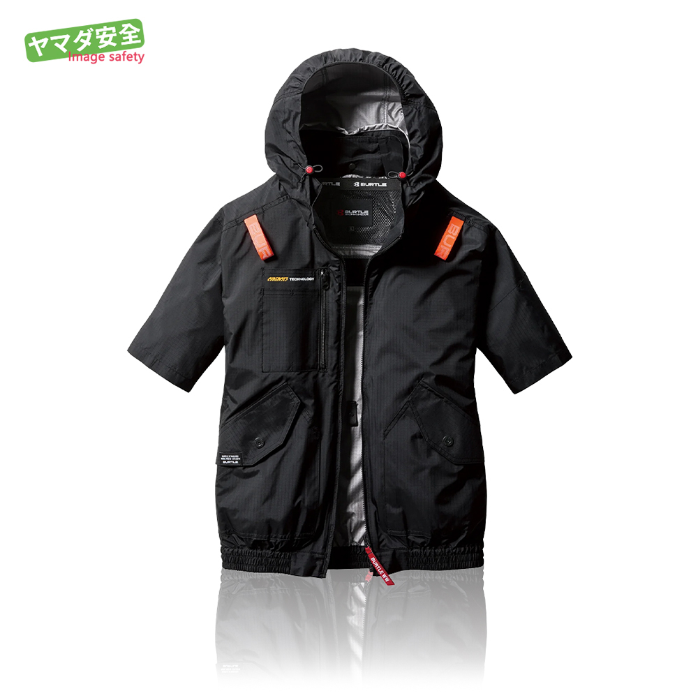 AC2076-35 含帽短袖衣服 黑色