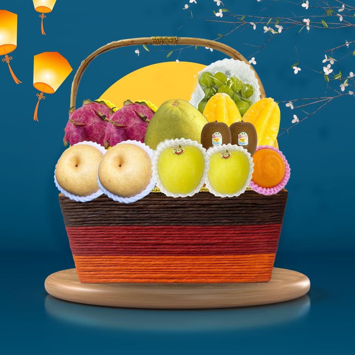 中秋佳品果籃-M613-9