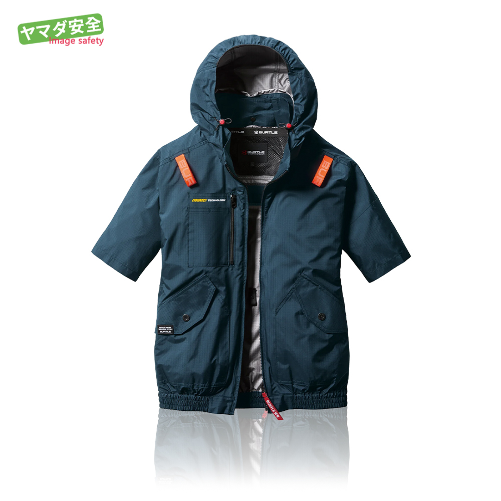 AC2076-92 含帽短袖衣服 藍色