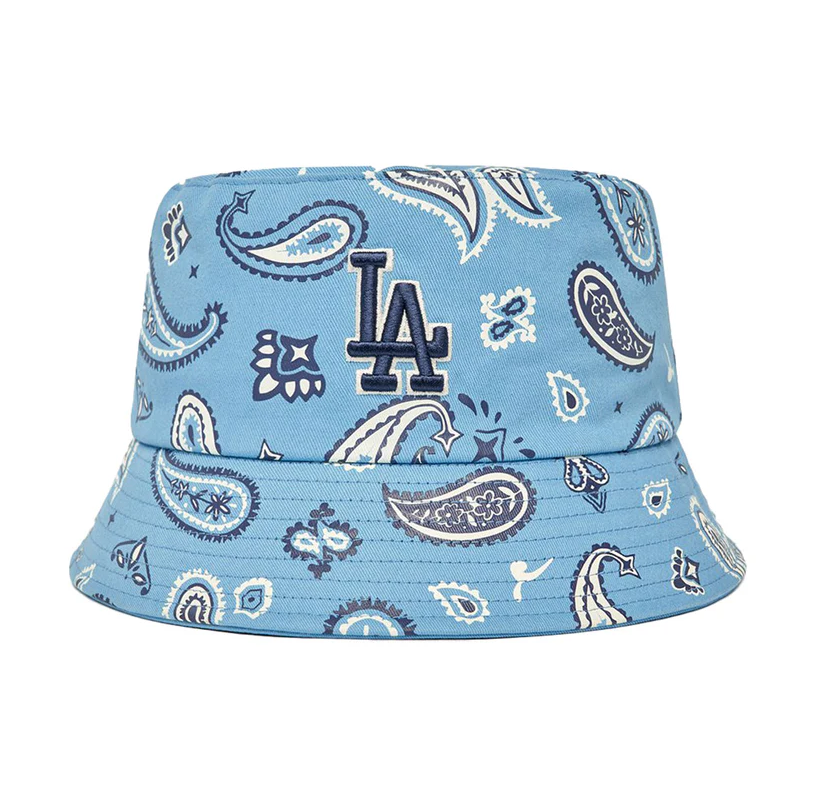 【直播】MLB LL0627502 LA LOGO 漁夫帽(淺藍色)