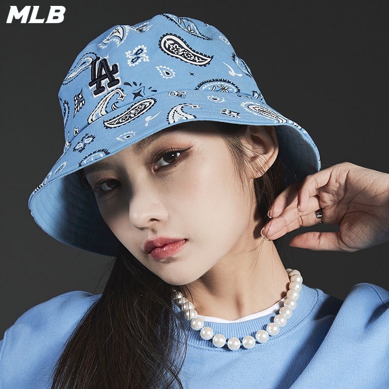【直播】MLB LL0627502 LA LOGO 漁夫帽(淺藍色)