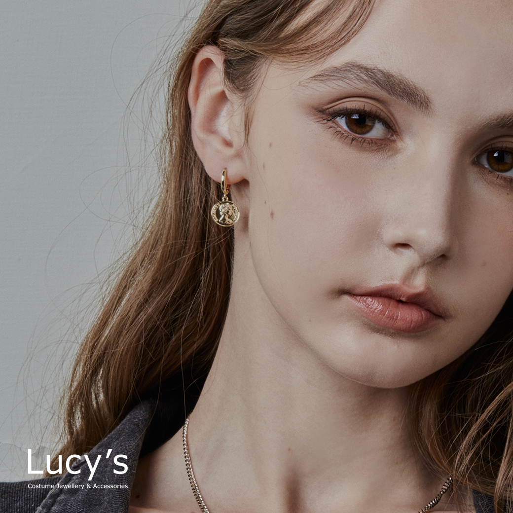 女王金幣 易扣耳環 (二色) (124248/124249)