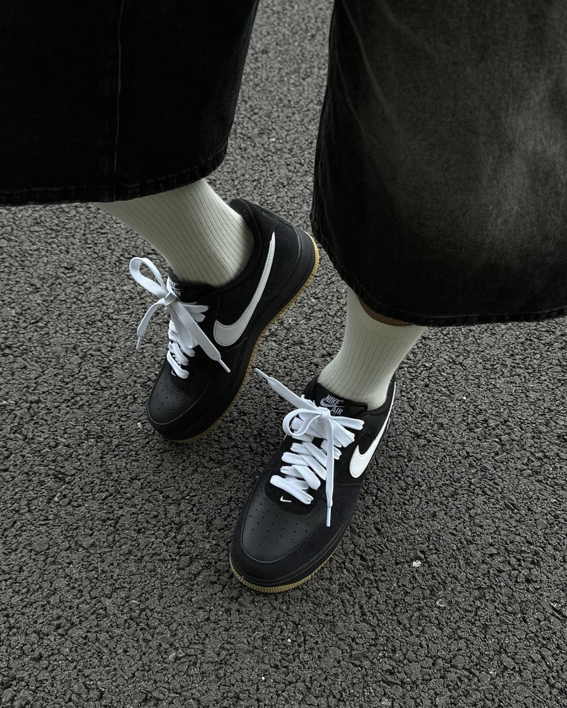 Nike Air Force 1 AF1 黑白色 黑白武士 黑麂皮 焦糖底 黑色 復古 黑武士 IB6388-001