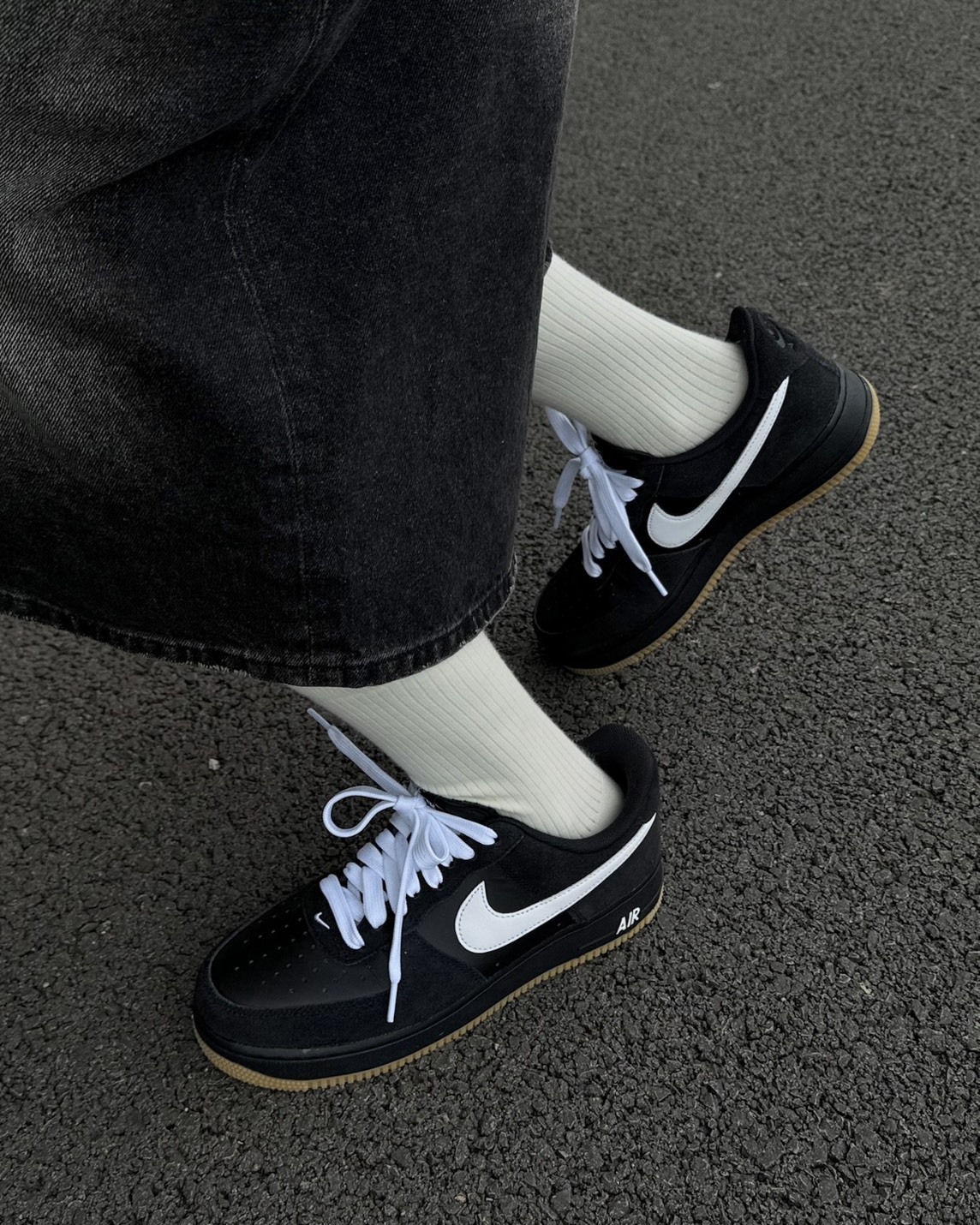 Nike Air Force 1 AF1 黑白色 黑白武士 黑麂皮 焦糖底 黑色 復古 黑武士 IB6388-001