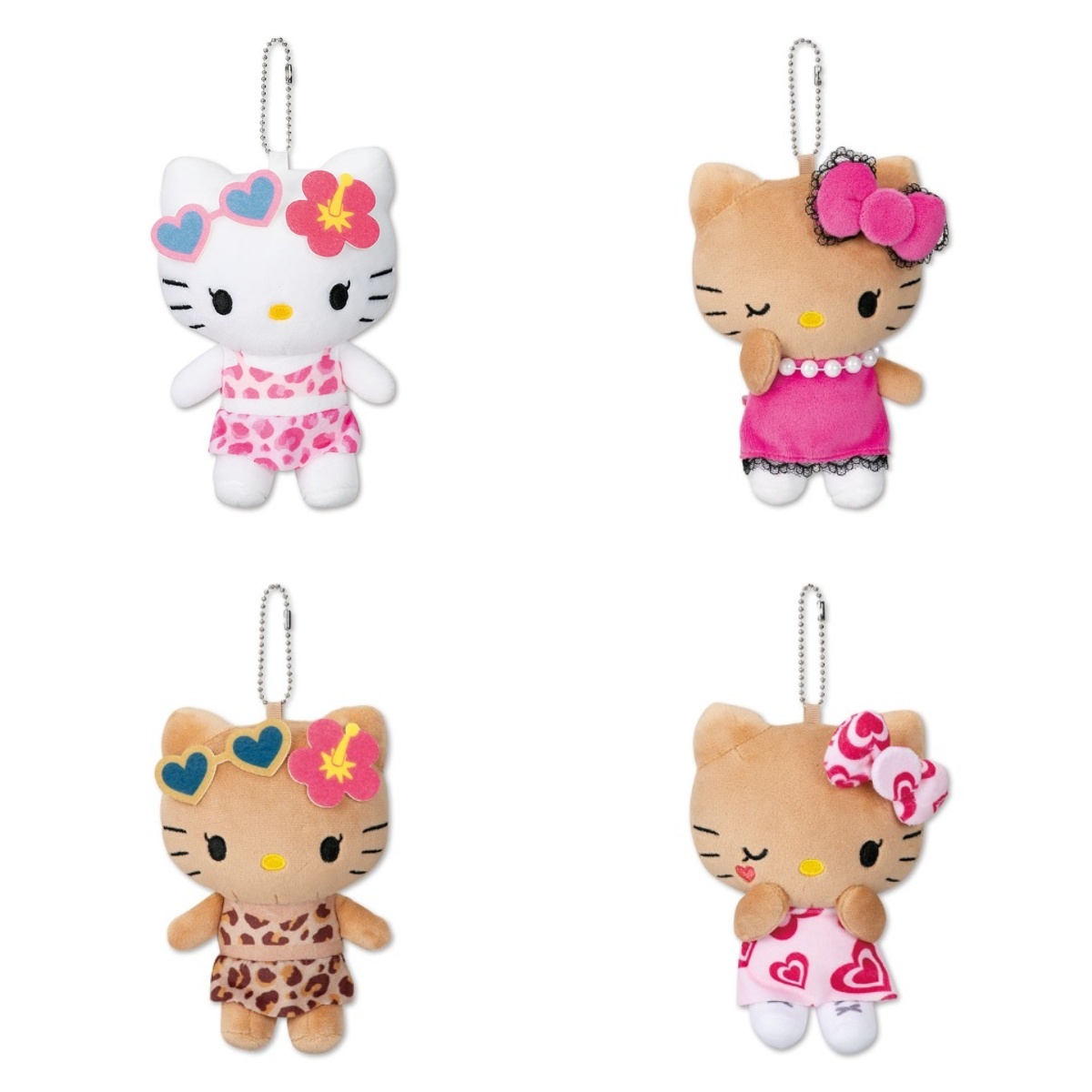 現貨┃Sanrio HELLO KITTY 三麗鷗 夏季 豹紋 扶桑花 曬黑 比基尼 吊飾