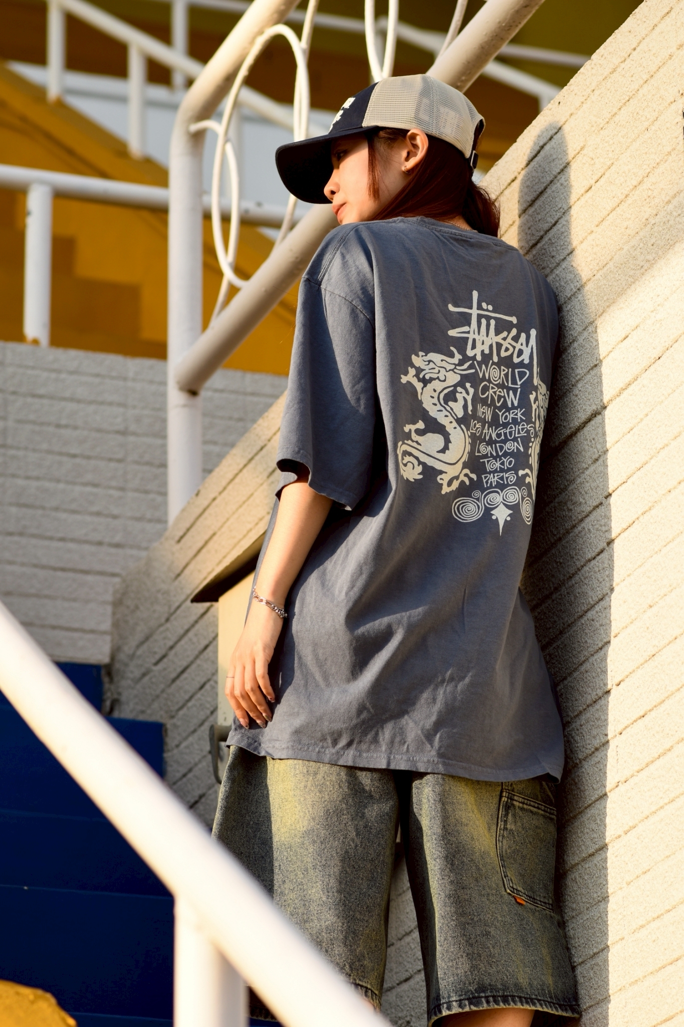 ☆ETW☆【EASY TO WEAR】Stussy 25SS DOUBLE DRAGON PIG DYED TEE 雙龍 水洗 短袖 短T