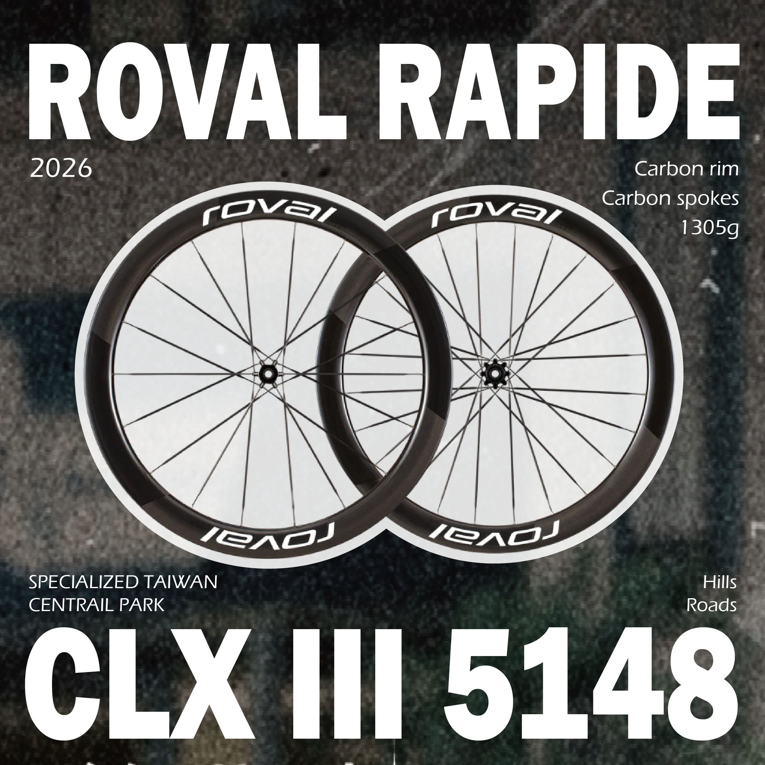Specialized】Roval Rapide CLX III 碳幅條碳輪組/ 白標5148